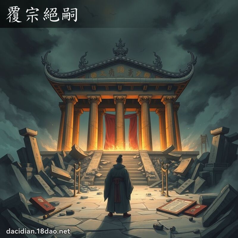 覆宗絕嗣 - 國語大辭典配圖