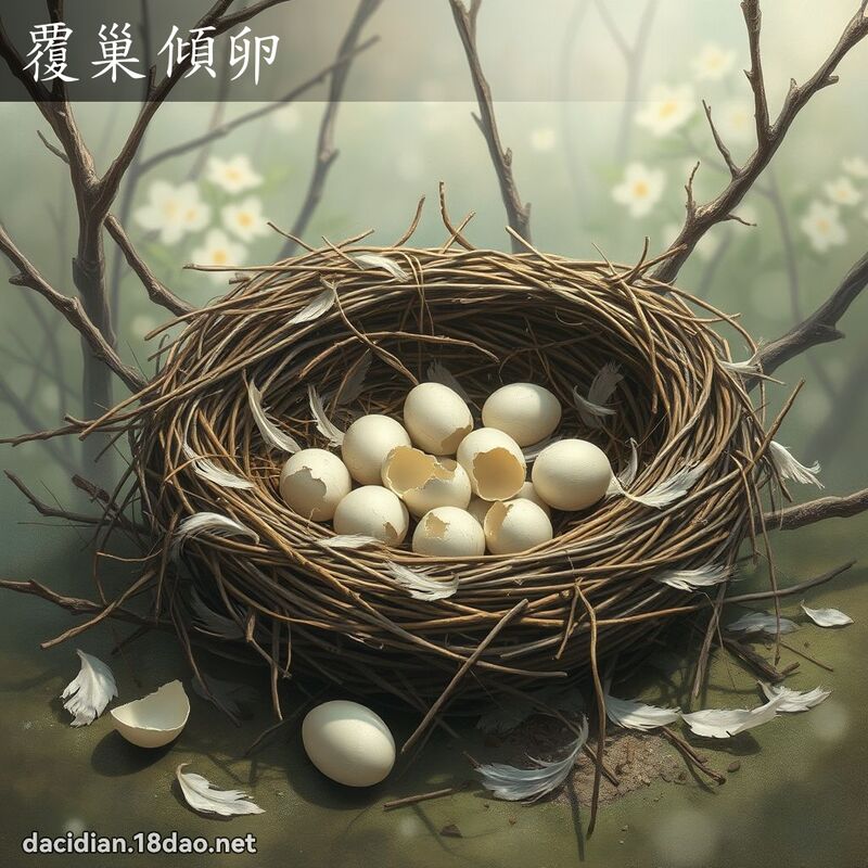 覆巢倾卵 - 国语大辞典配图