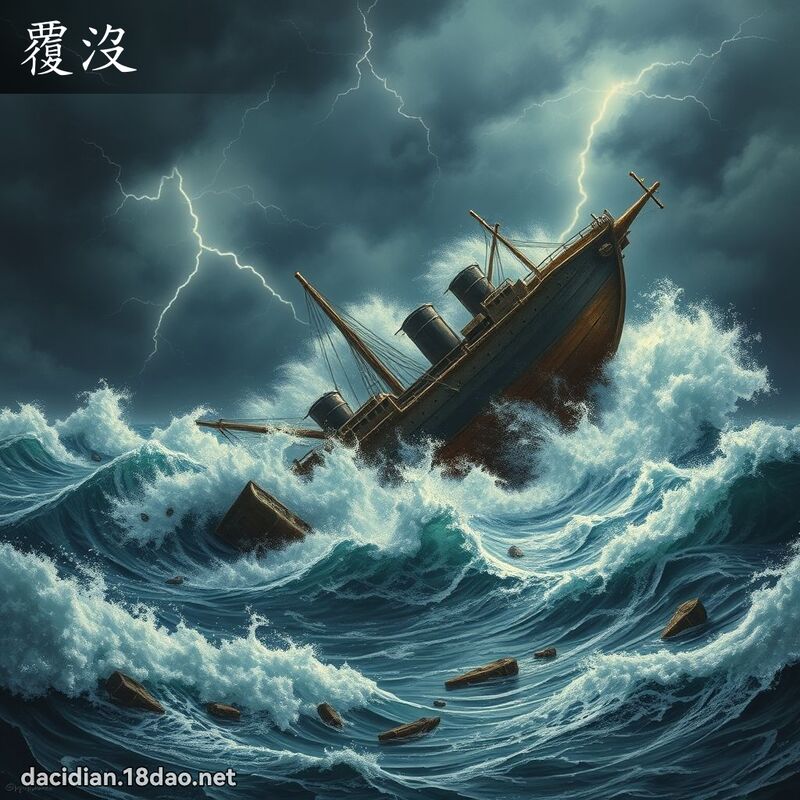 覆沒 - 國語大辭典配圖