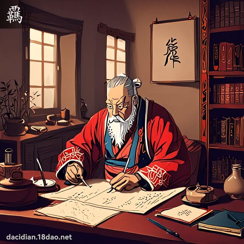 覊 - 国语大辞典配图