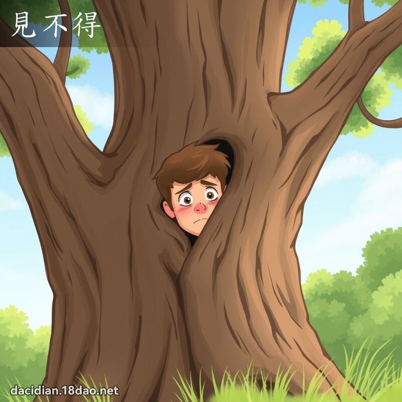 見不得 - 國語大辭典配圖