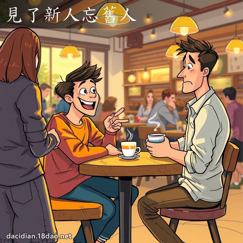 见了新人忘旧人 - 国语大辞典配图