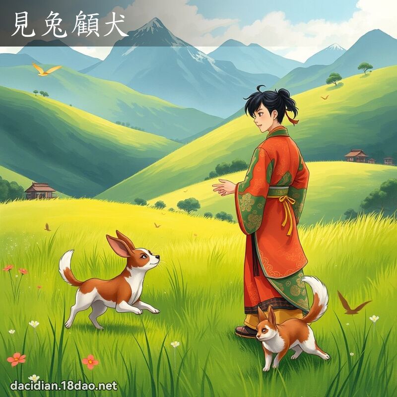 見兔顧犬 - 國語大辭典配圖