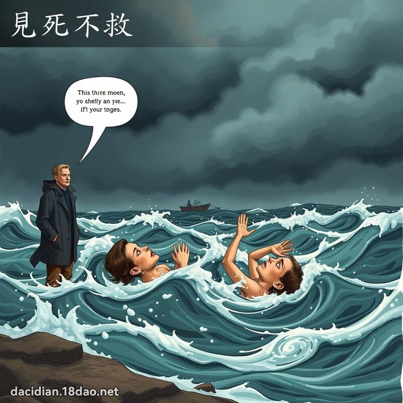 见死不救 - 国语大辞典配图