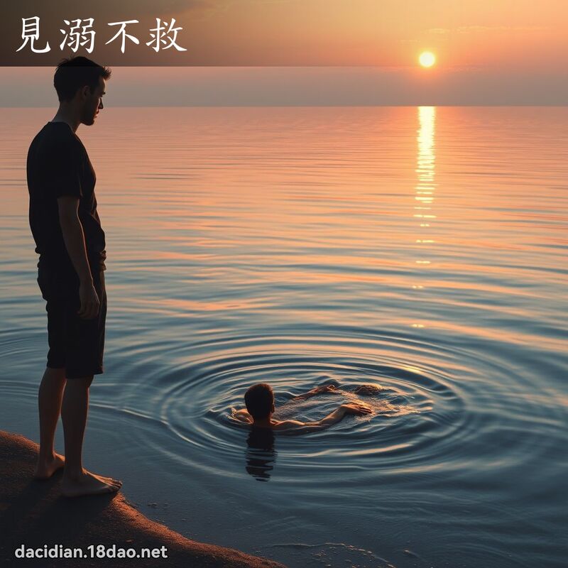 見溺不救 - 國語大辭典配圖