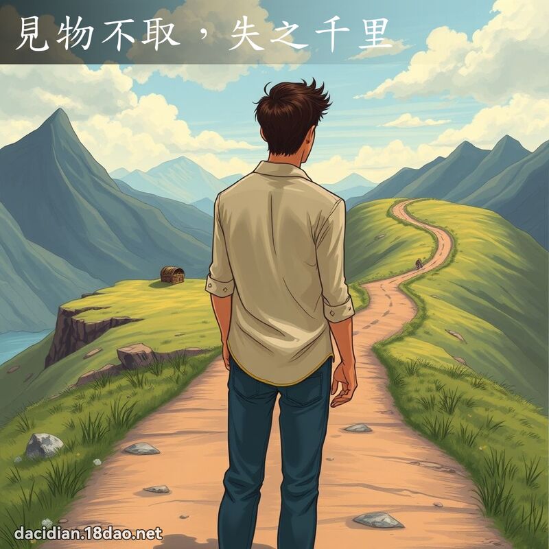 见物不取，失之千里 - 国语大辞典配图