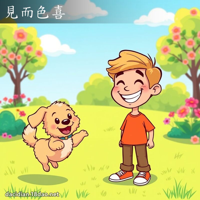 見而色喜 - 國語大辭典配圖