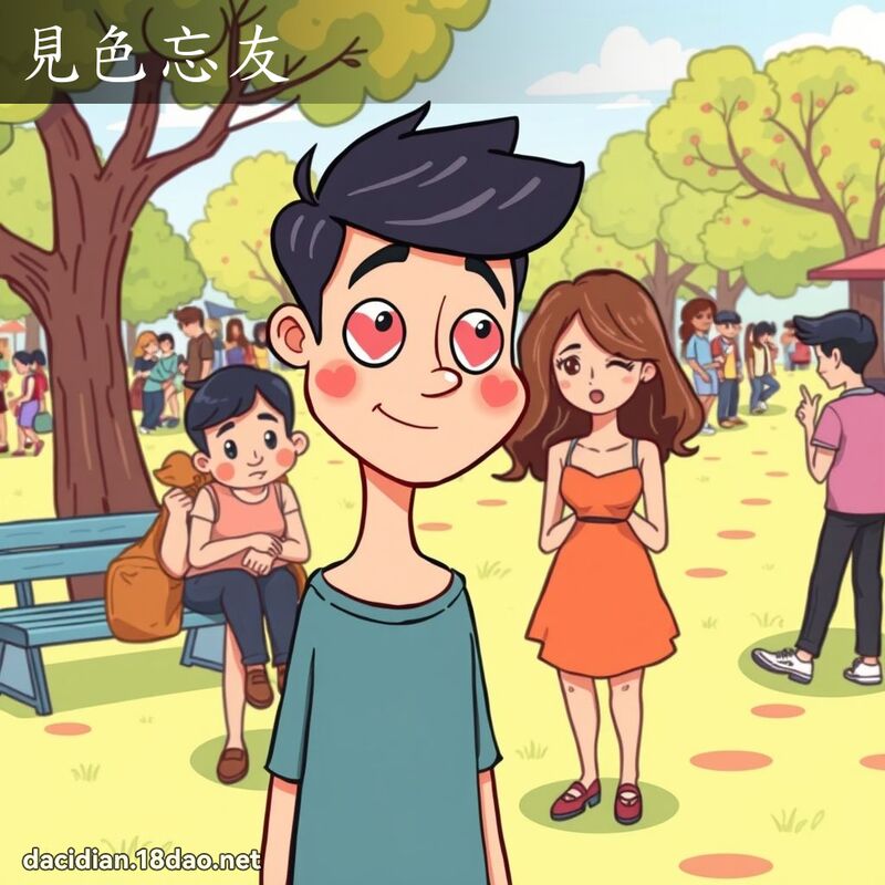 見色忘友 - 國語大辭典配圖