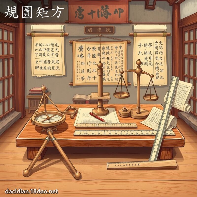 規圓矩方 - 國語大辭典配圖