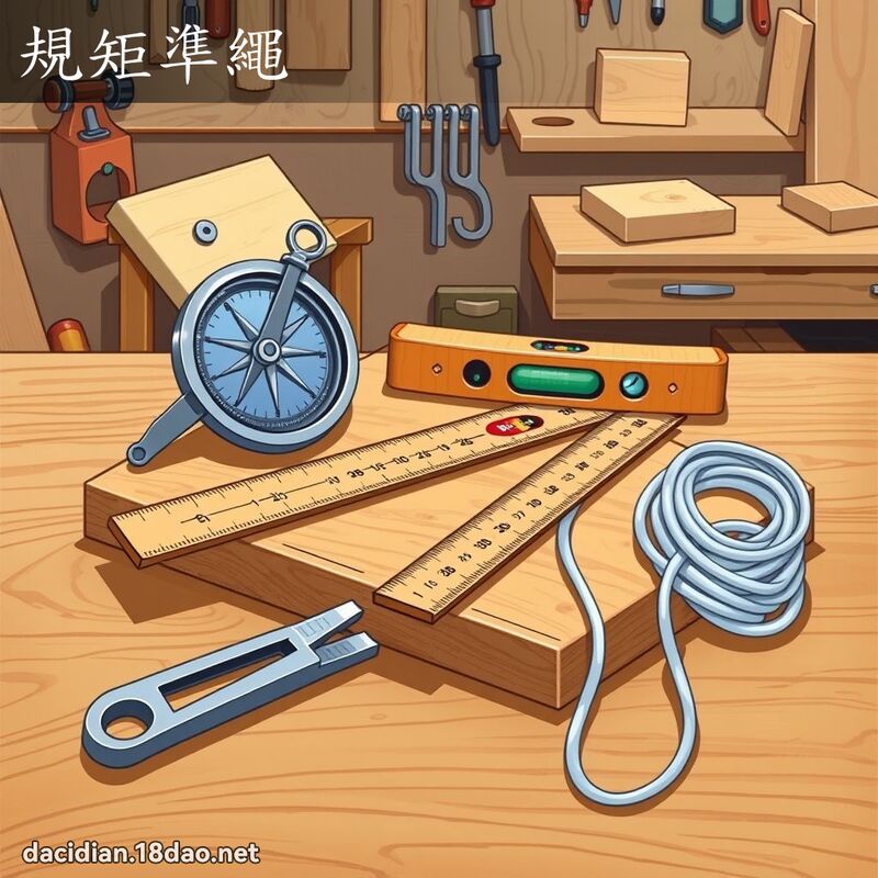 規矩準繩 - 國語大辭典配圖