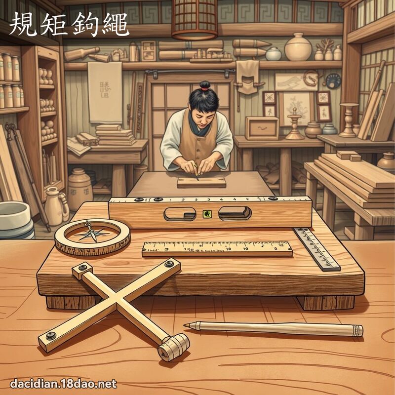 規矩鉤繩 - 國語大辭典配圖