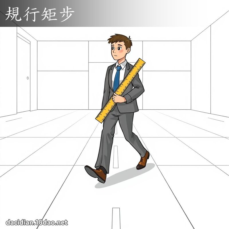 規行矩步 - 國語大辭典配圖