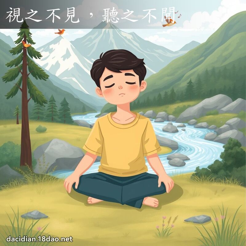 视之不见，听之不闻 - 国语大辞典配图