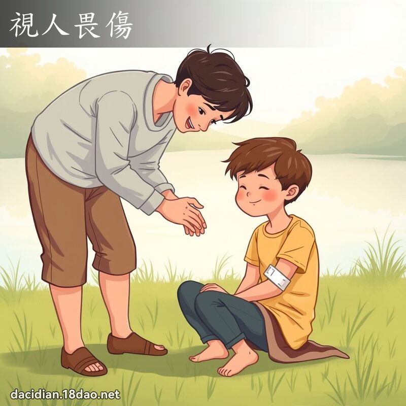 视人畏伤 - 国语大辞典配图