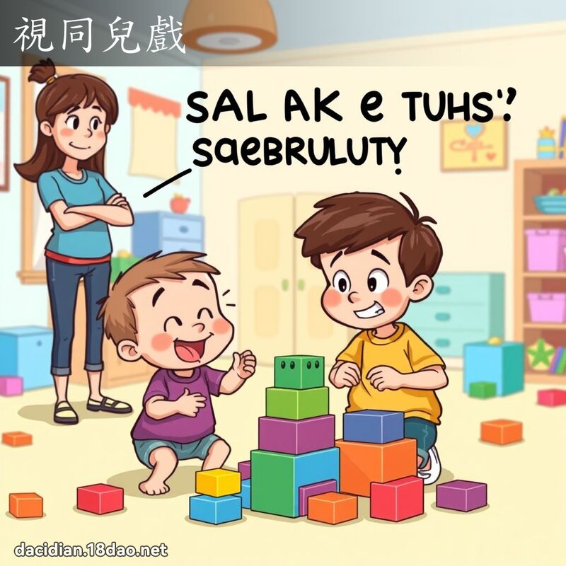 視同兒戲 - 國語大辭典配圖