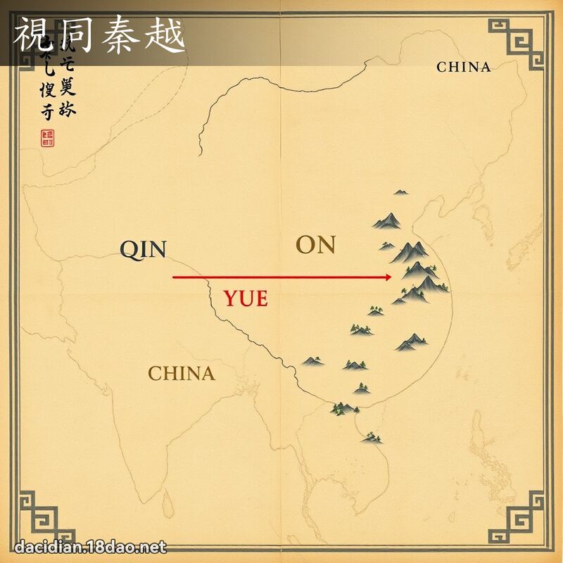 視同秦越 - 國語大辭典配圖