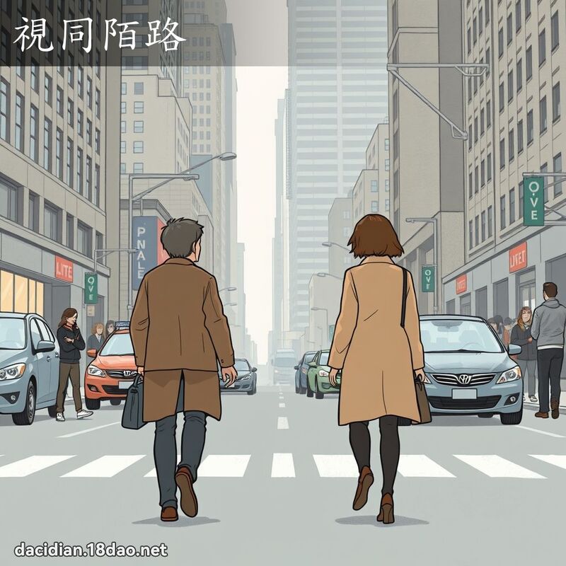 視同陌路 - 國語大辭典配圖
