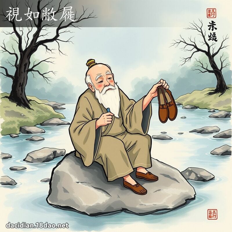视如敝屣 - 国语大辞典配图