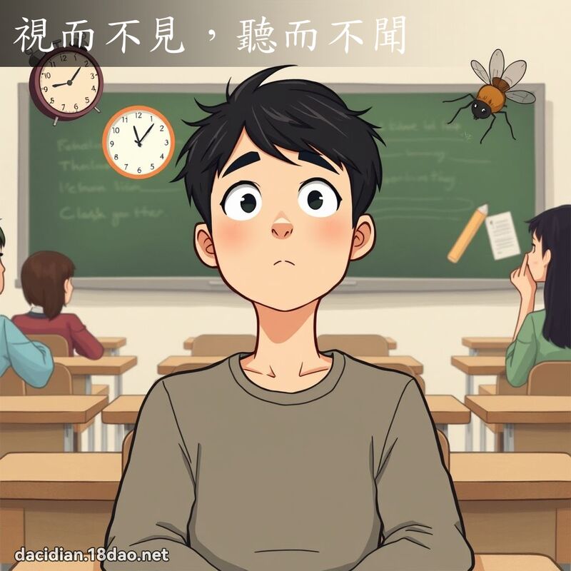 视而不见，听而不闻 - 国语大辞典配图