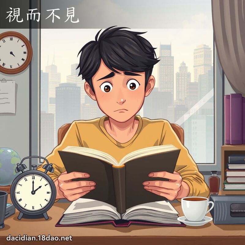 視而不見 - 國語大辭典配圖