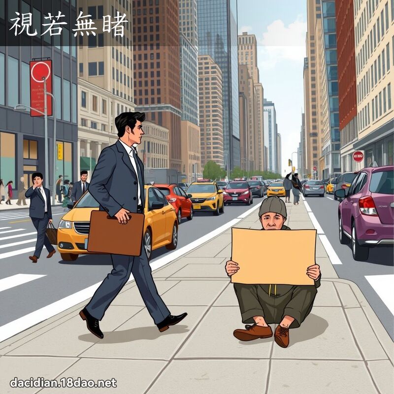 视若无睹 - 国语大辞典配图