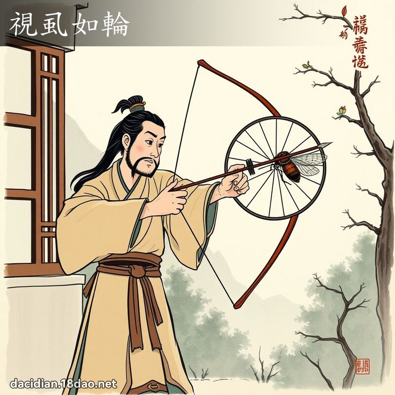 视虱如轮 - 国语大辞典配图