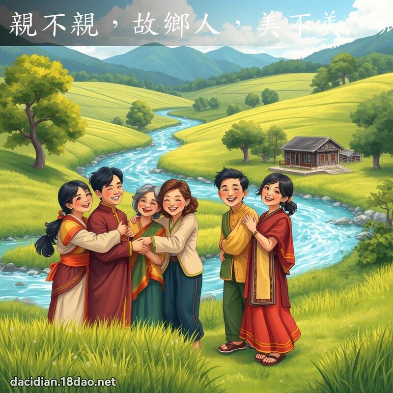 亲不亲，故乡人，美不美，乡中水 - 国语大辞典配图