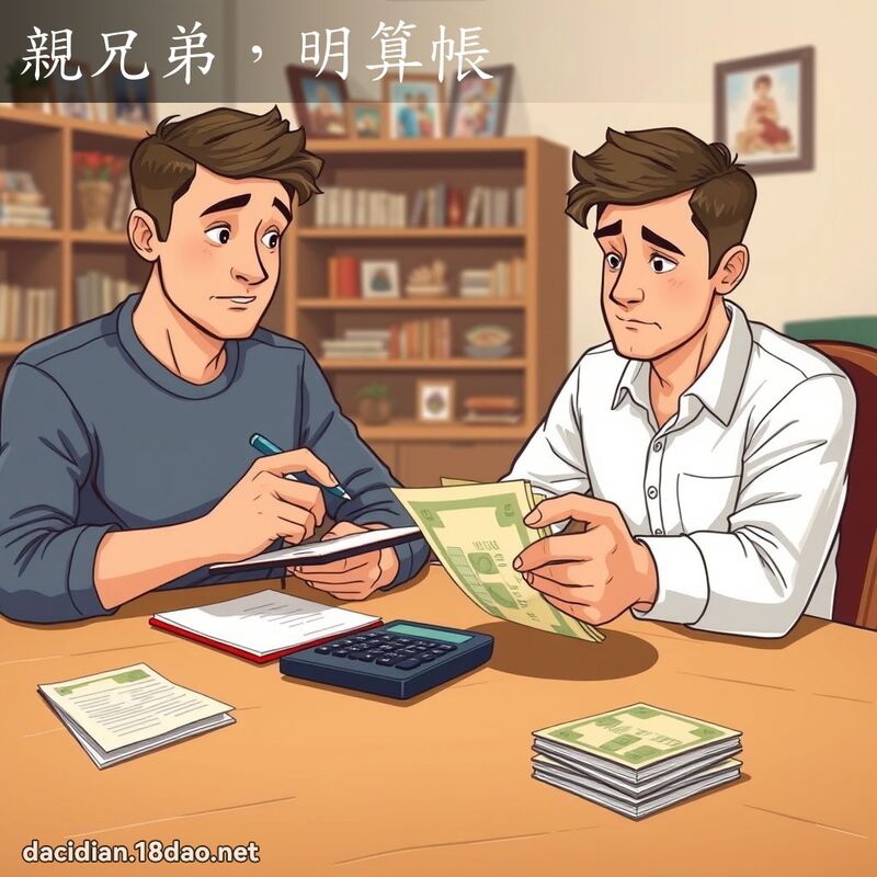 親兄弟，明算帳 - 國語大辭典配圖