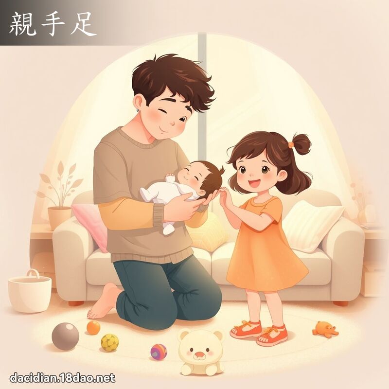 亲手足 - 国语大辞典配图