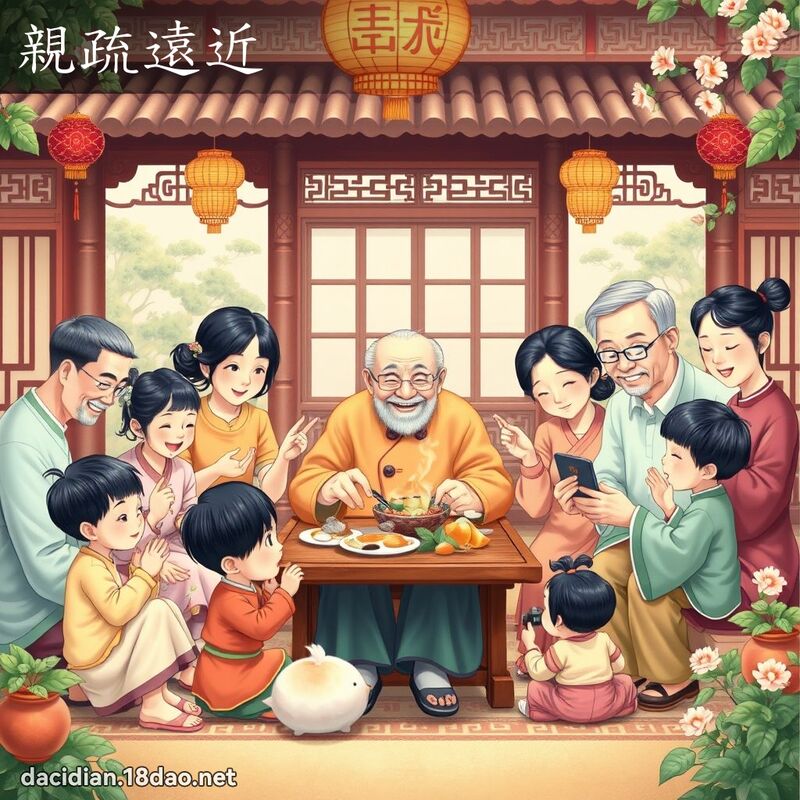 亲疏远近 - 国语大辞典配图