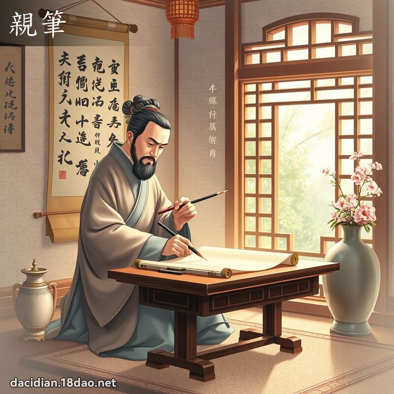 親筆 - 國語大辭典配圖