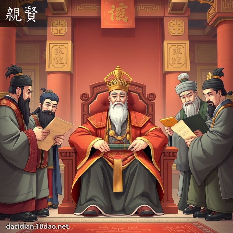 亲贤 - 国语大辞典配图