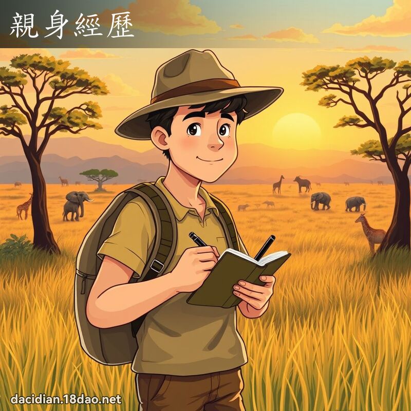 親身經歷 - 國語大辭典配圖