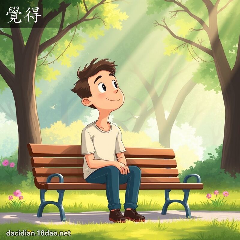 覺得 - 國語大辭典配圖