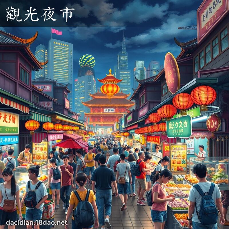 觀光夜市 - 國語大辭典配圖