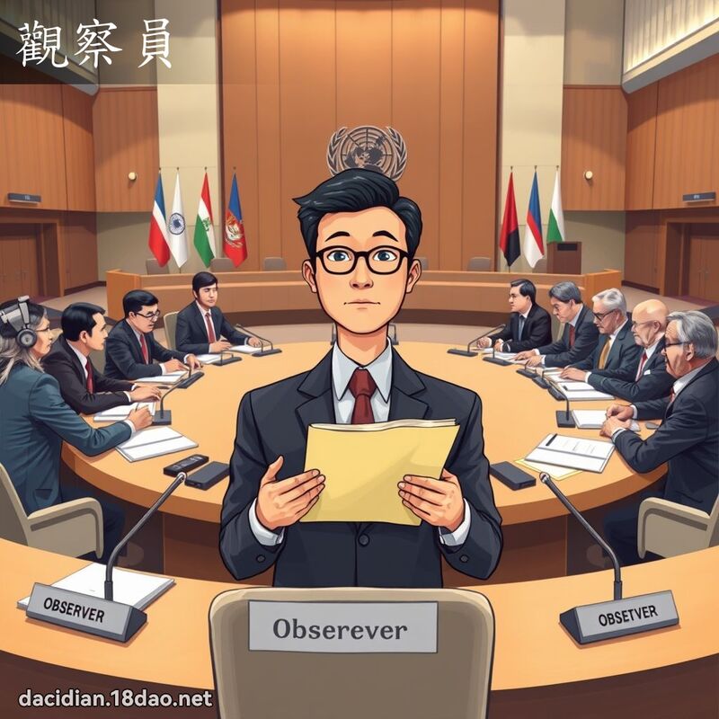 观察员 - 国语大辞典配图