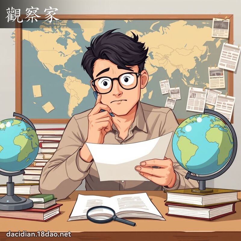 觀察家 - 國語大辭典配圖