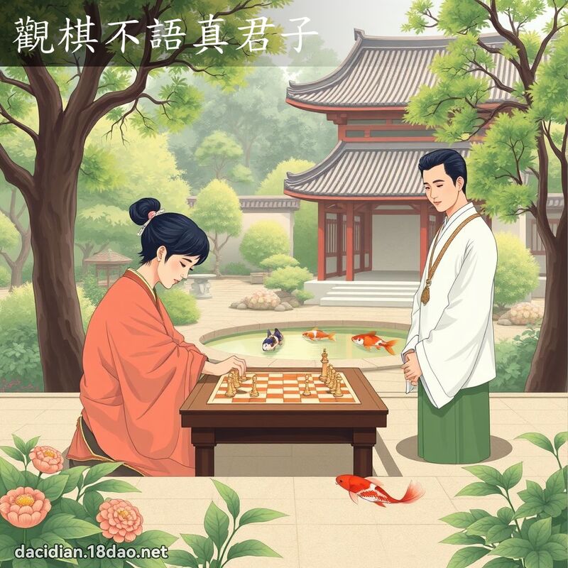 观棋不语真君子 - 国语大辞典配图
