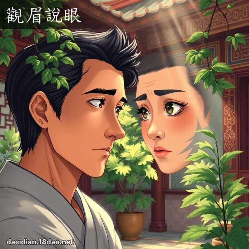 觀眉說眼 - 國語大辭典配圖