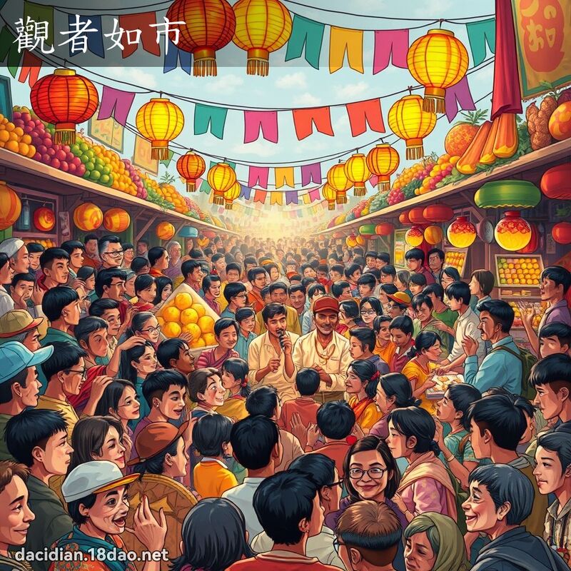 观者如市 - 国语大辞典配图