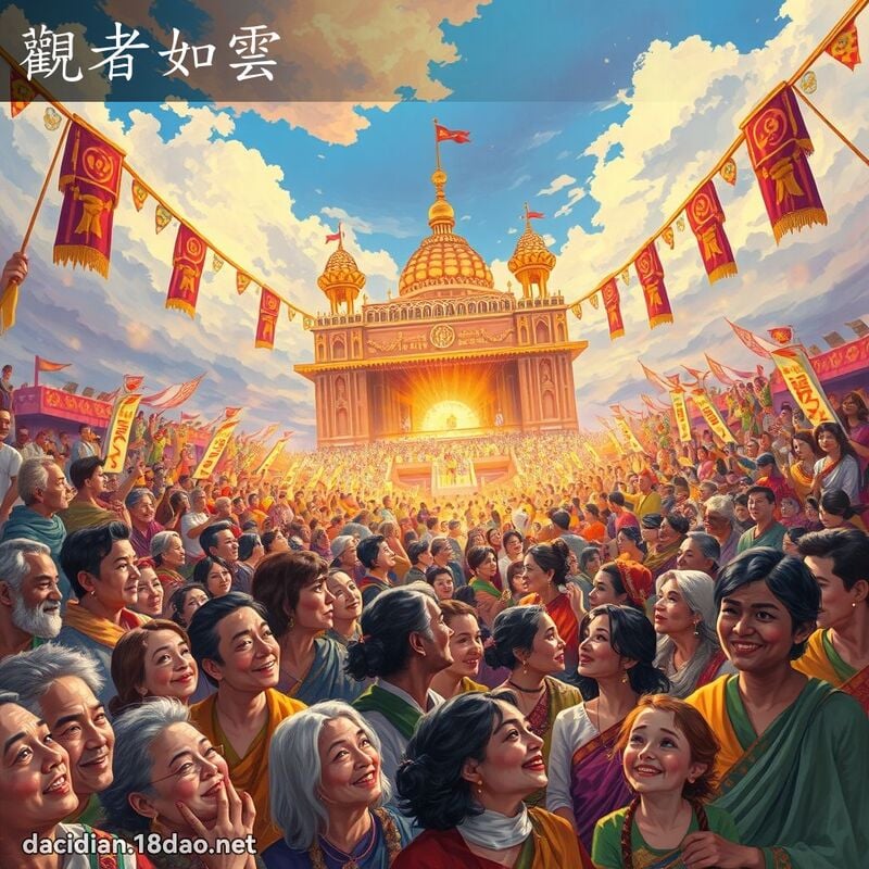 觀者如雲 - 國語大辭典配圖