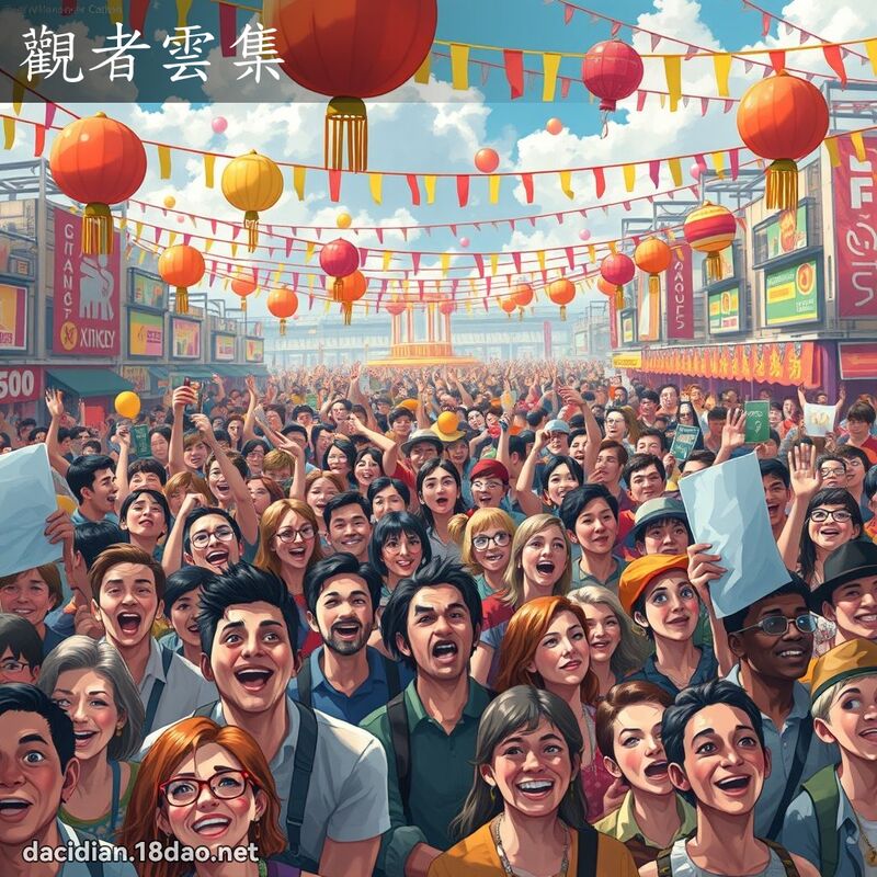觀者雲集 - 國語大辭典配圖