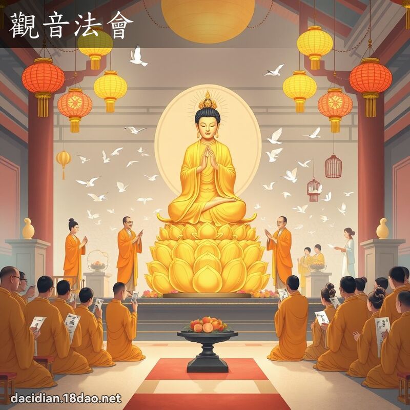 觀音法會 - 國語大辭典配圖