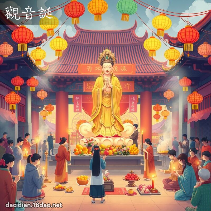 觀音誕 - 國語大辭典配圖