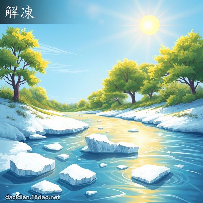 解凍 - 國語大辭典配圖