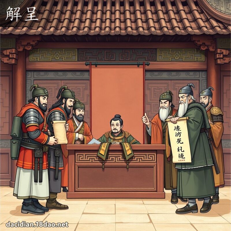 解呈 - 国语大辞典配图