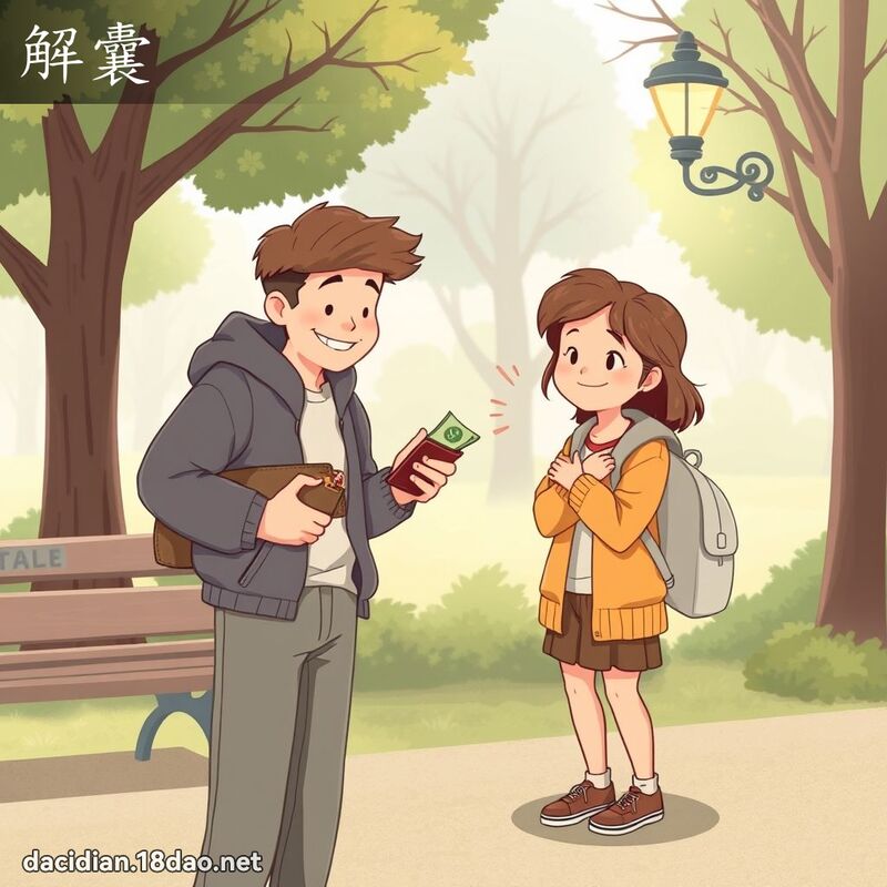 解囊 - 國語大辭典配圖