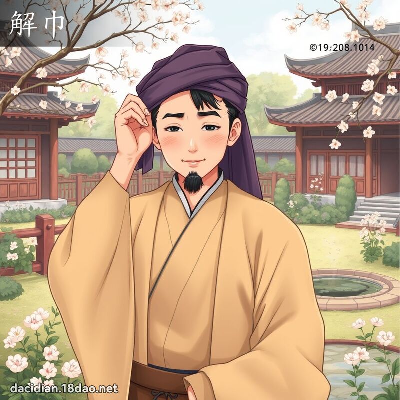 解巾 - 國語大辭典配圖