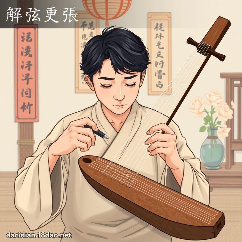 解弦更張 - 國語大辭典配圖