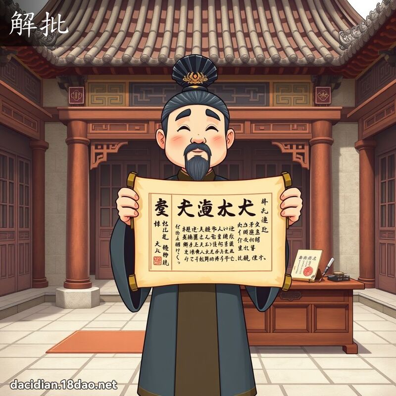 解批 - 國語大辭典配圖